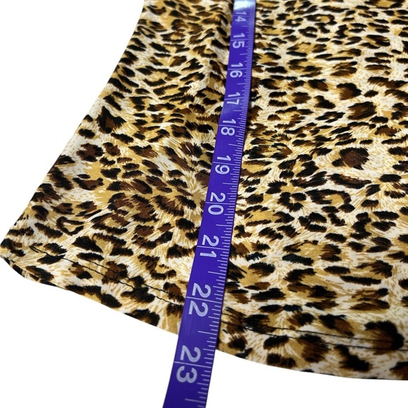 Vintage 90s/Y2K tight fitting stretch leopard animal print slinky tank top - Picture 8 of 9